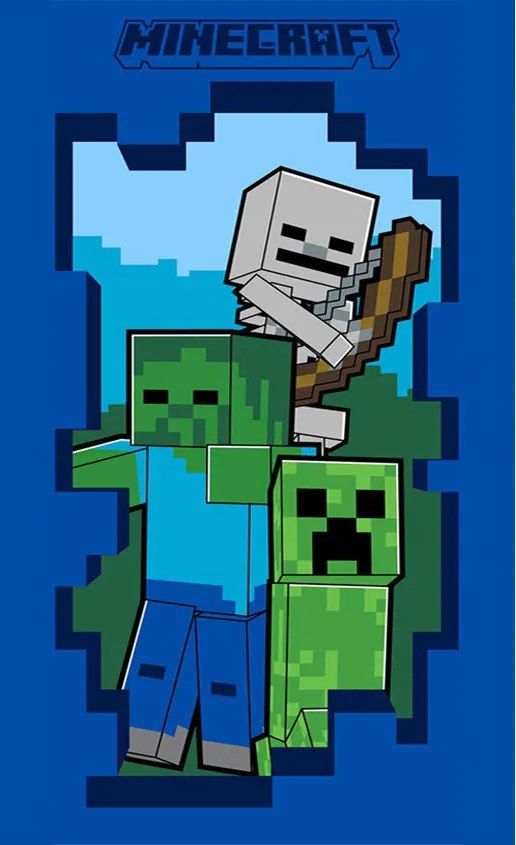 Minecraft Beware kéztörlő, arctörlő, törölköző 30x50 cm