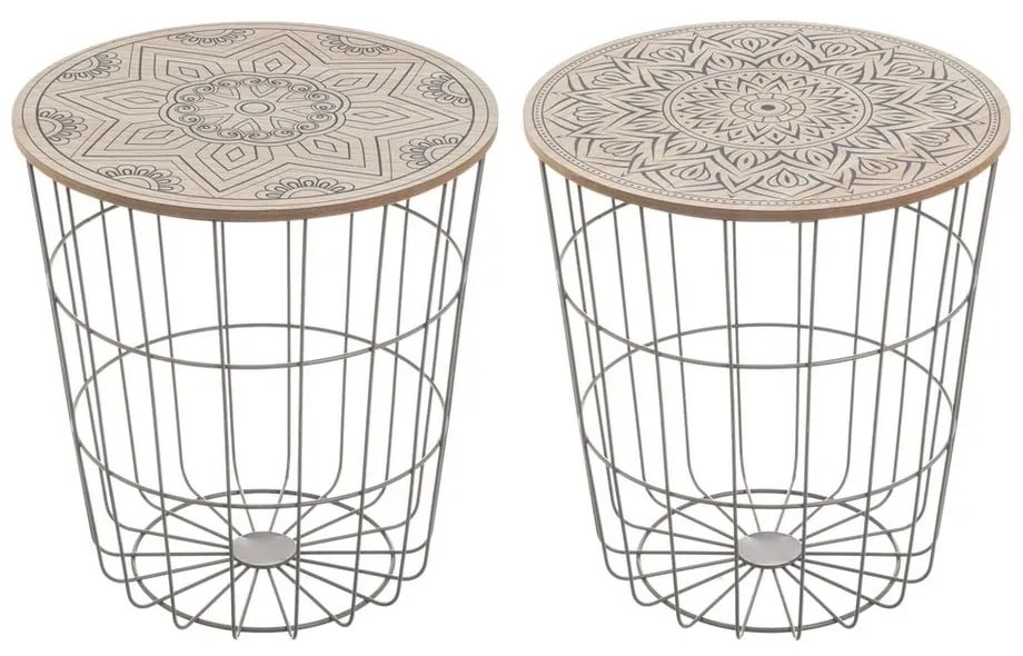 Kerek tárolóasztal szett 2 db-os ø 40 cm – Casa Selección