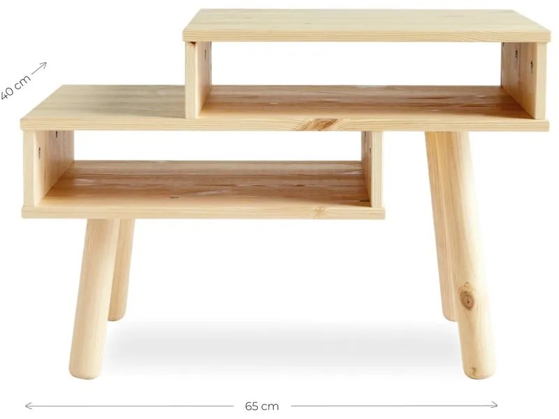 Hako natúr színű dohányzóasztal borovi fenyőből - Karup Design