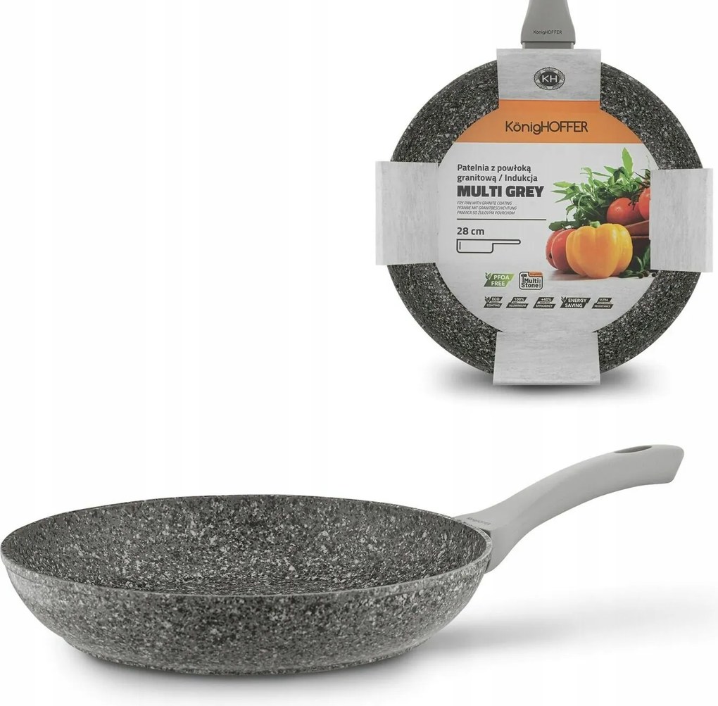 Hagyományos serpenyő Konighoffer Multi Grey 28 cm gránit