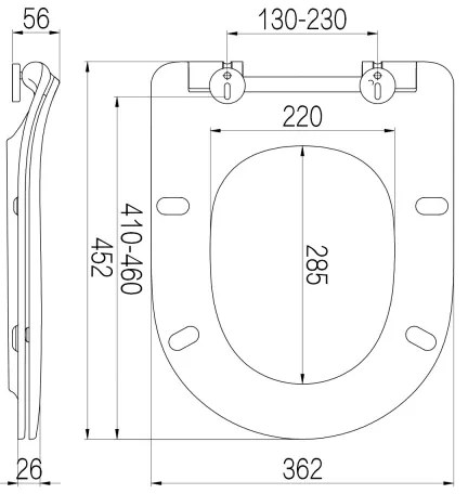 Sapho - WC-ülőke SoftClose EDITA fehér