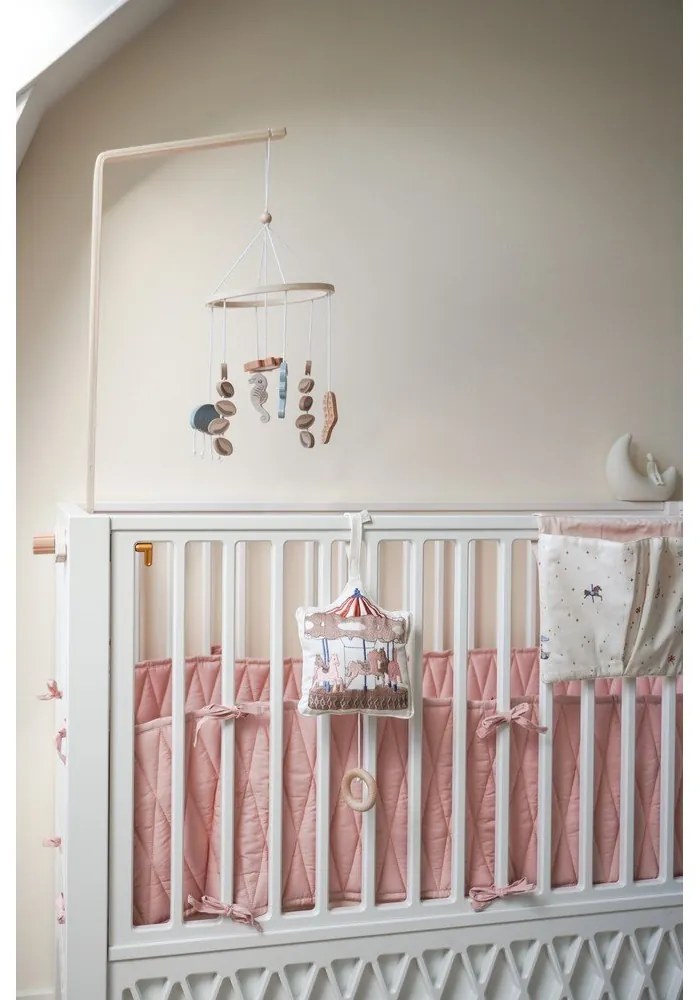 Világos rózsaszín bio pamut rácsvédő 365 cm Blossom Pink – Cam Cam Copenhagen