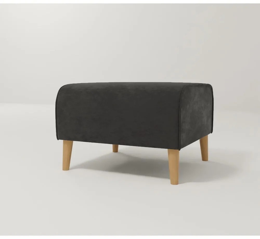 Sötétszürke bársony lábtartó Carole – Ropez