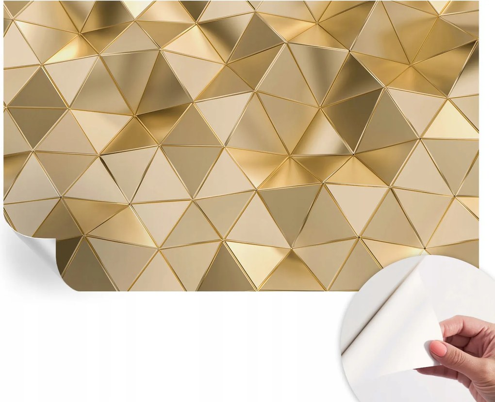 Öntapadós Fali Fotótapéta Hálószobába Háromszög mintás 416x254 cm