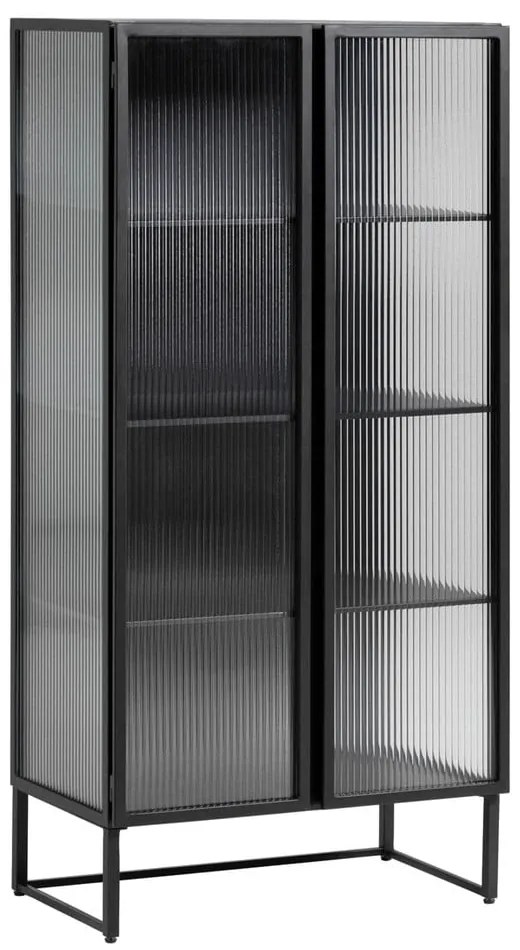 Fekete acél tálalószekrény 70x143x41 cm Trixie – Kave Home