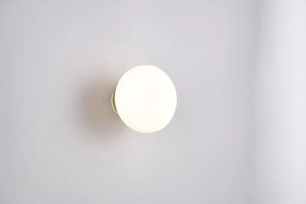 Fehér USB üveg LED fali lámpa ø 15,5 cm Earl – Reality