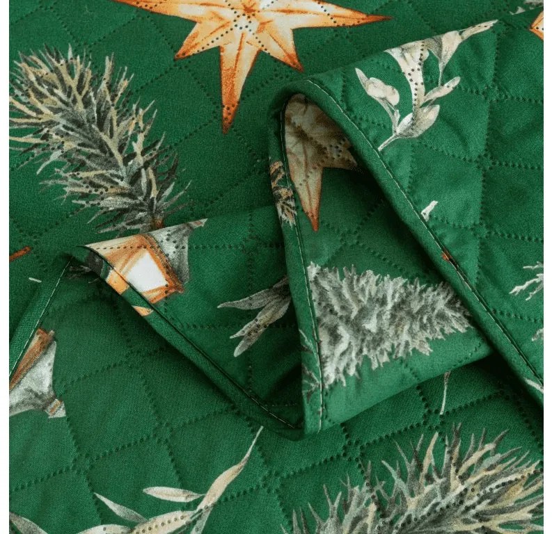 Ágytakaró GREEN CHRISTMAS zöld Méret: 220 x 240 cm