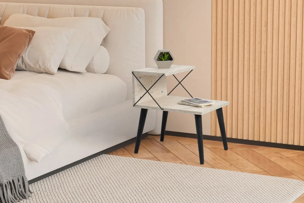 Cross - Black, Travertine