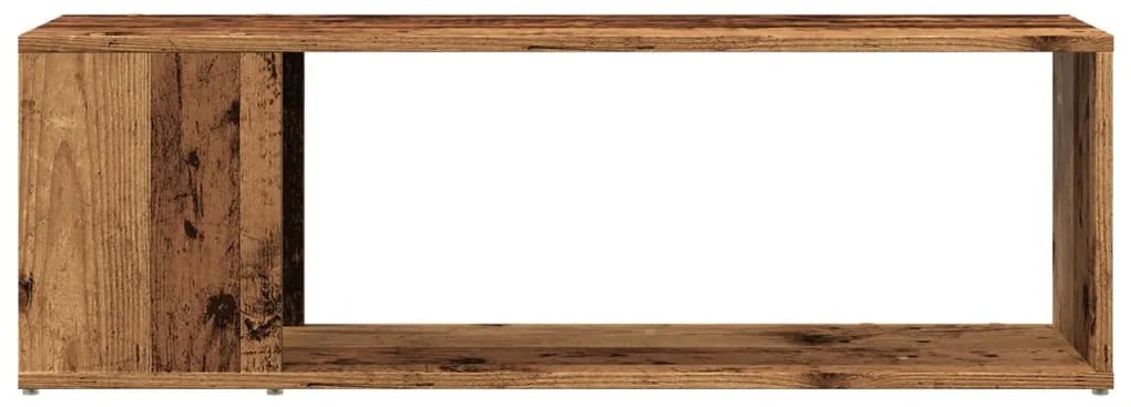 antik fa színű szerelt fa TV-szekrény 100 x 24 x 32 cm