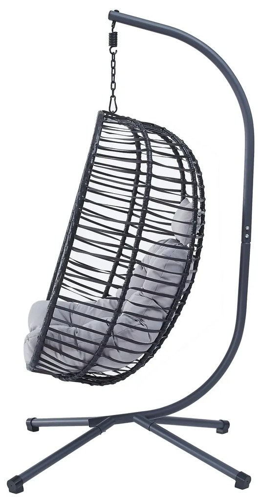 Autronic Függőszék, fém, polirattan, szürke, AZ-V1289 SzÜRKE