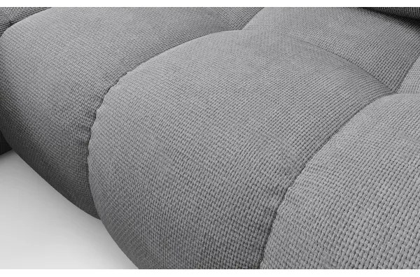 Ágyazható kárpitozott sarokülőgarnitúra tárolóval, L-alakú, ALMADA, balos, szürke