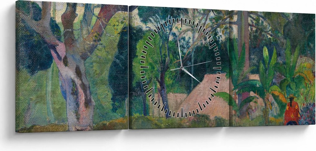 Kép - Paul Gauguin, Te raau rahi (The Big Tree), reprodukciók (órával) (90x30 cm)