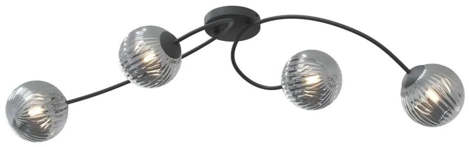 Felületre szerelhető csillár VIBRA 4xE14/10W/230V fekete/szürke