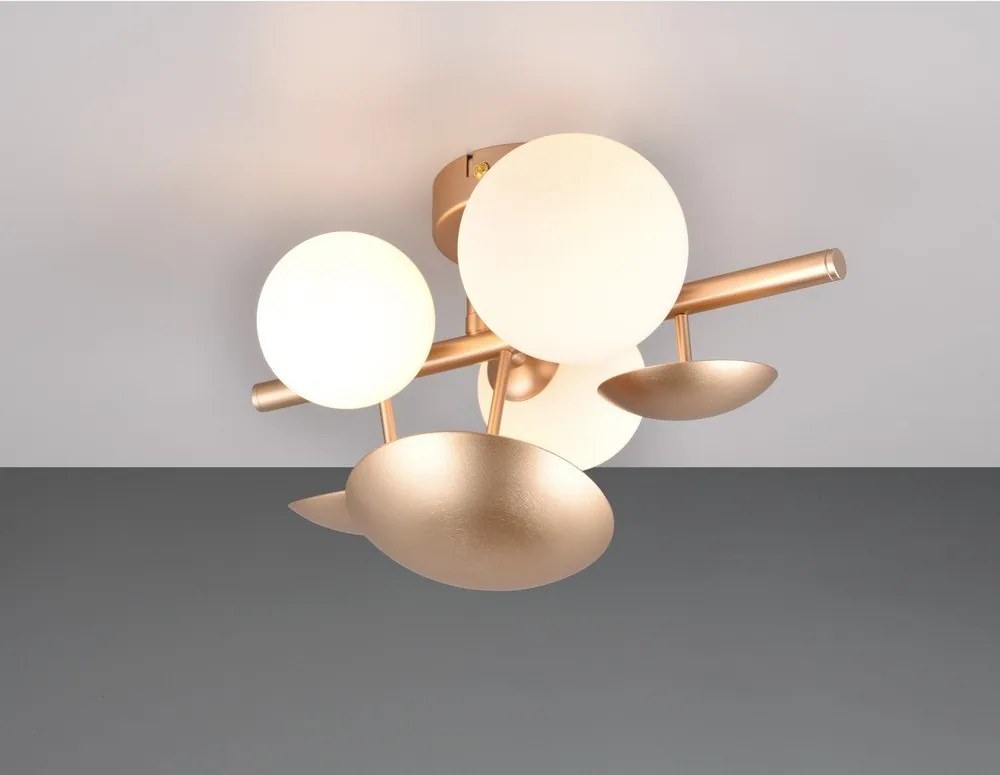 Fehér-aranyszínű fali lámpa Bubble – Trio Select