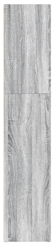 szürke sonoma színű szerelt fa könyvespolc 80 x 30 x 152 cm