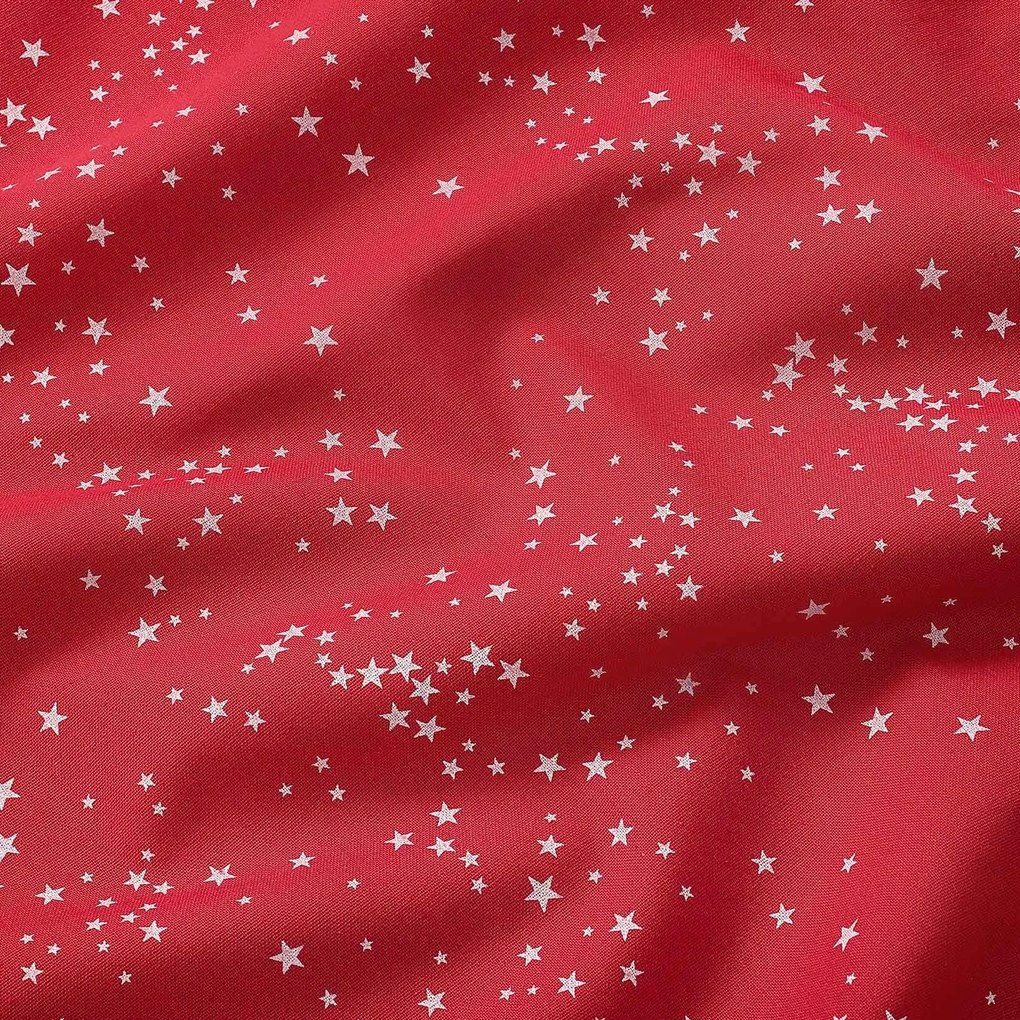 Goldea valencia dekoratív drapéria - csillagok piroson 140x135 cm