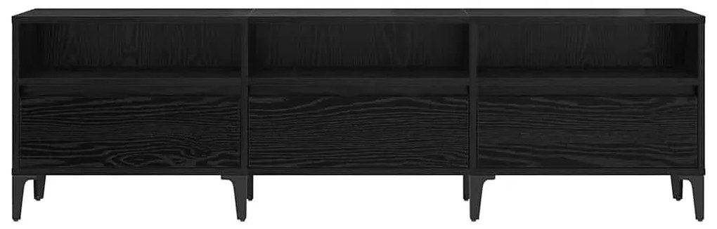 TV szekrény Musta tammi 150 x 30 x 44,5 cm Műszaki fa és vas