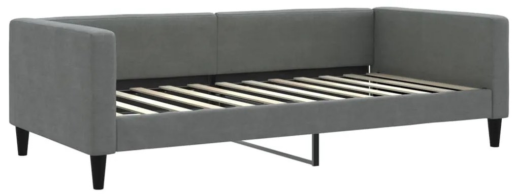 sötétszürke kihúzható szövet heverő 100 x 200 cm
