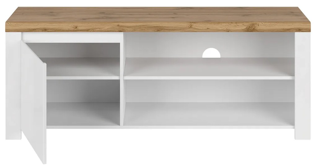 VILGO 1D160 TV-asztal, fényes fehér