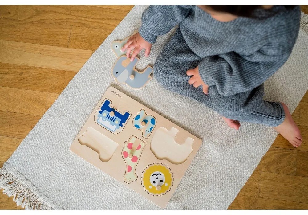 Fa formabeillesztős puzzle (részek száma 6) Safari – Kindsgut