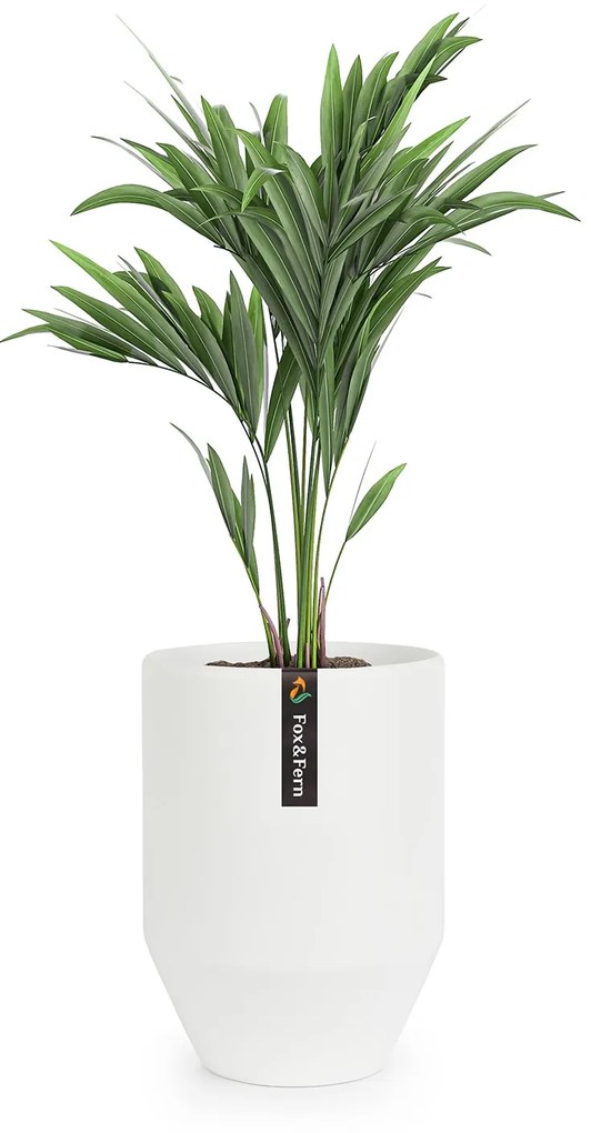 Fox & Fern Almere Virágcserép Polystone Ideális növények részére, kézzel készített, kerek