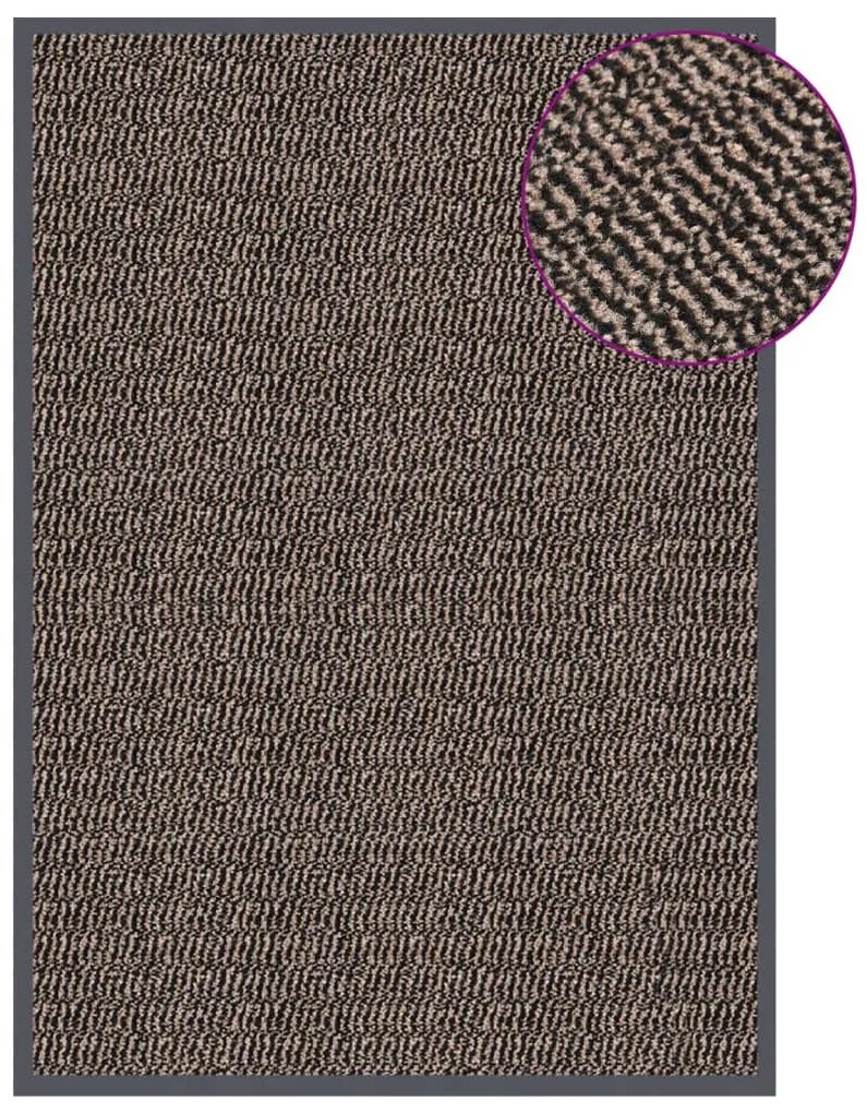 sötétbarna tűzött lábtörlő 60 x 90 cm