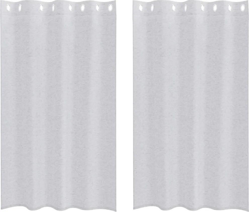 vidaXL Voile Függöny 2 pcs Világosszürke 175 x 140 cm Poliészter