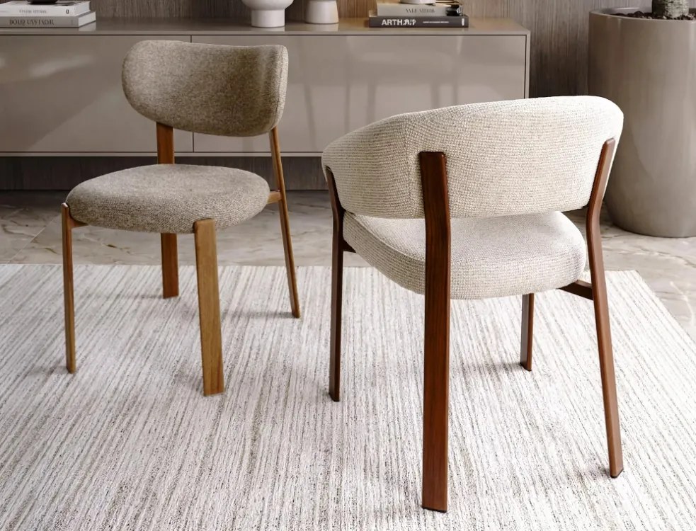 Nagoja D étkezőszék világosbézs/dió