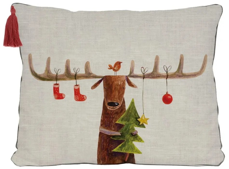 Reindeer karácsonyi díszpárna, 35 x 50 cm - Little Nice Things
