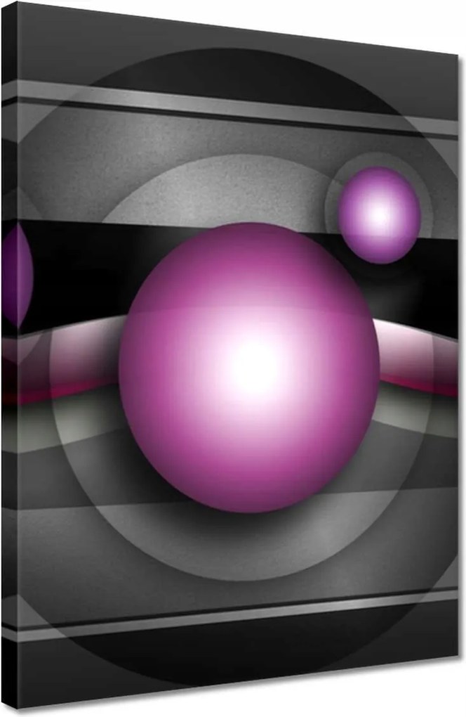 Vászonkép 30x40 Lila gömbök Absztrakt