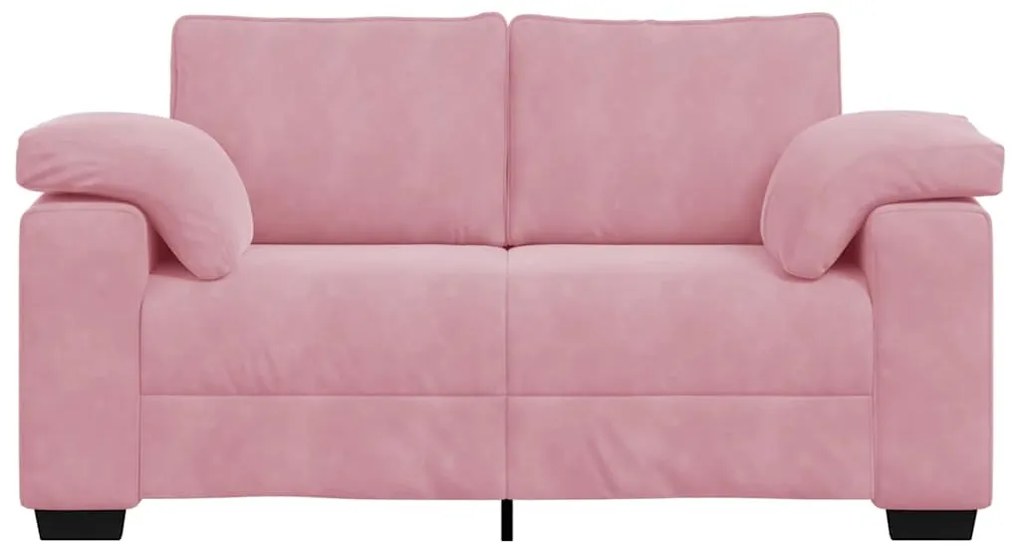 rózsaszín bársony loveseat kanapé 120 cm