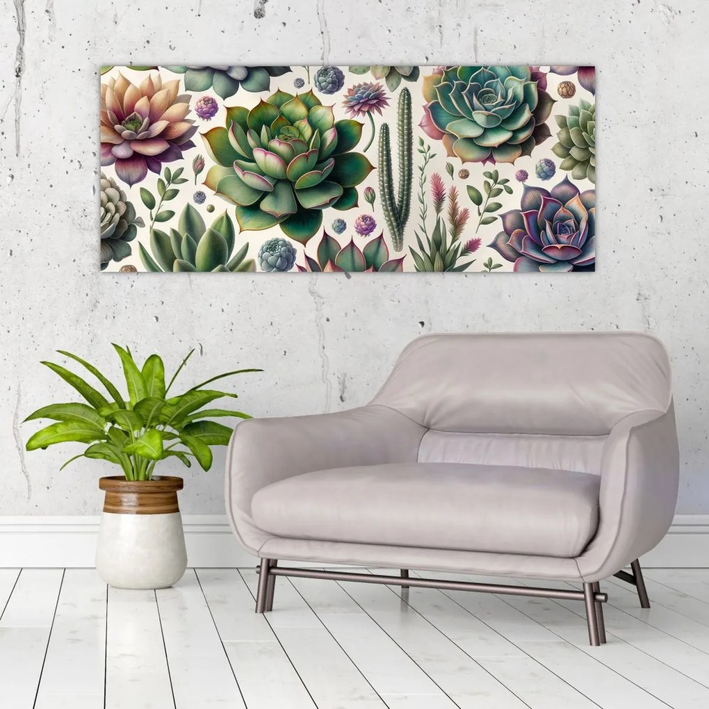 Kép - Pozsgás növények (120x50 cm)