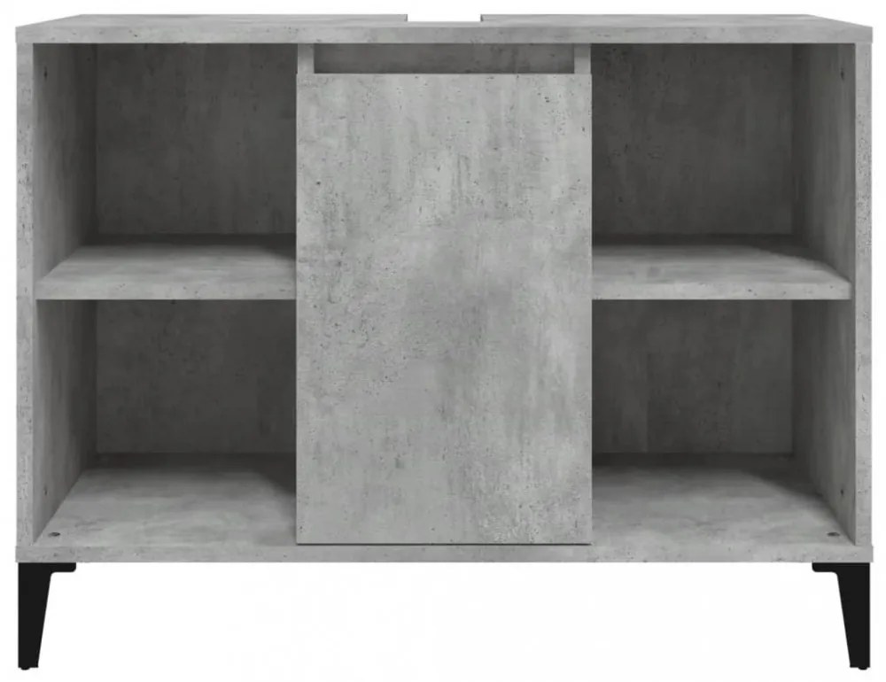 vidaXL betonszürke szerelt fa mosdószekrény 80 x 33 x 60 cm