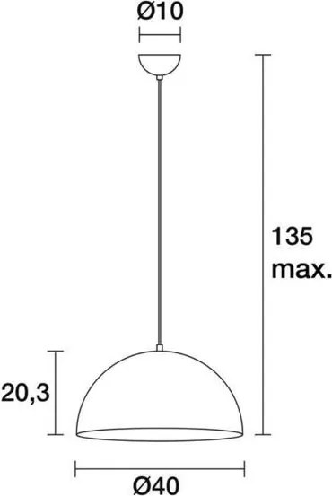 Novolux MILDRED 608A-G05X1A-40 Függőlámpa 1x60W/E27 IP20