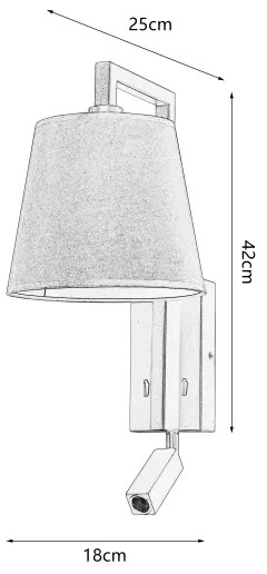 Brilagi - LED Fali lámpa RAYA 1xE14/40W/230V + LED/3W len/bézs