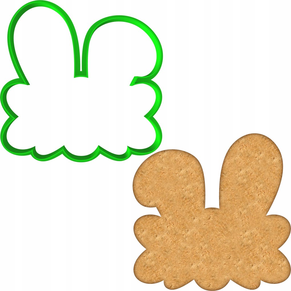 Húsvéti Forma Mézeskalács lyukasztó Húsvéti Nyuszi Fül Keret 10cm