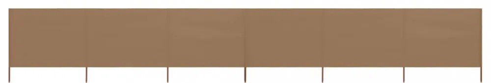 tópszínű szövet 6-paneles szélfogó 800 x 160 cm
