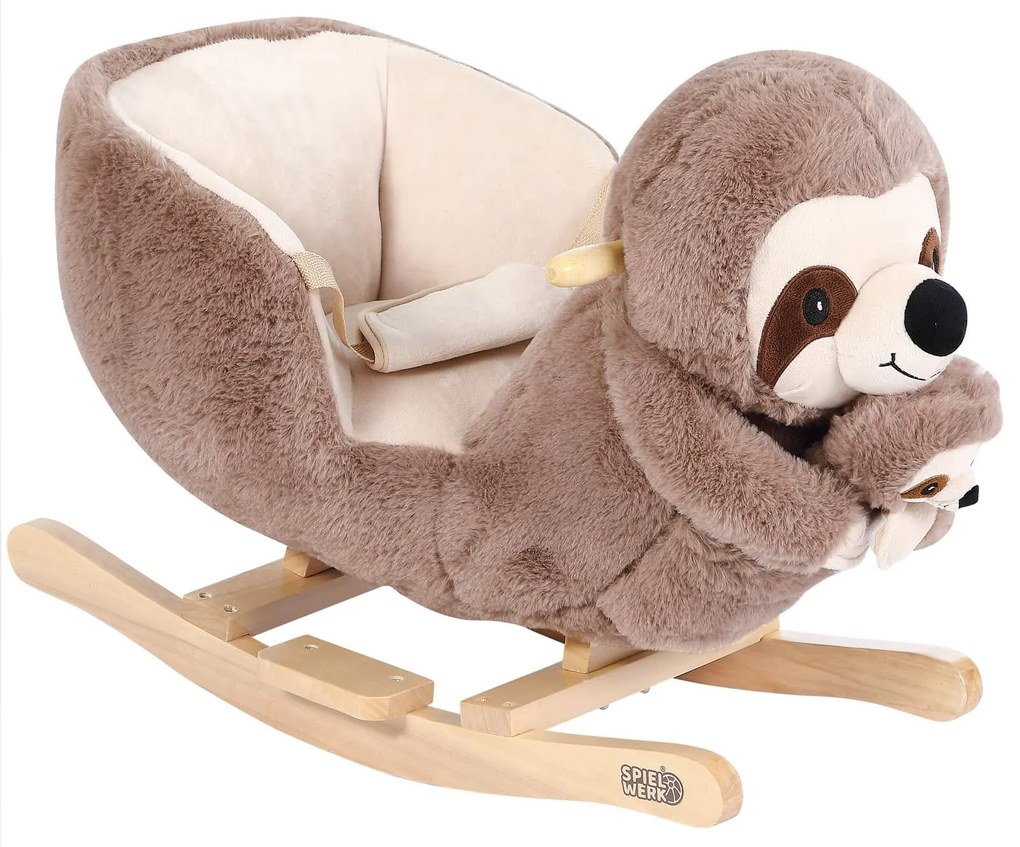 Hintázó nyugágy biztonsági övvel, barna Spielwerk