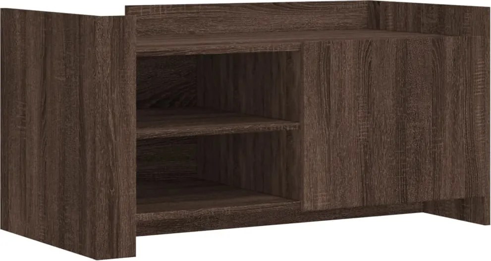 vidaXL barna tölgy színű szerelt fa dohányzóasztal 100 x 50 x 50 cm
