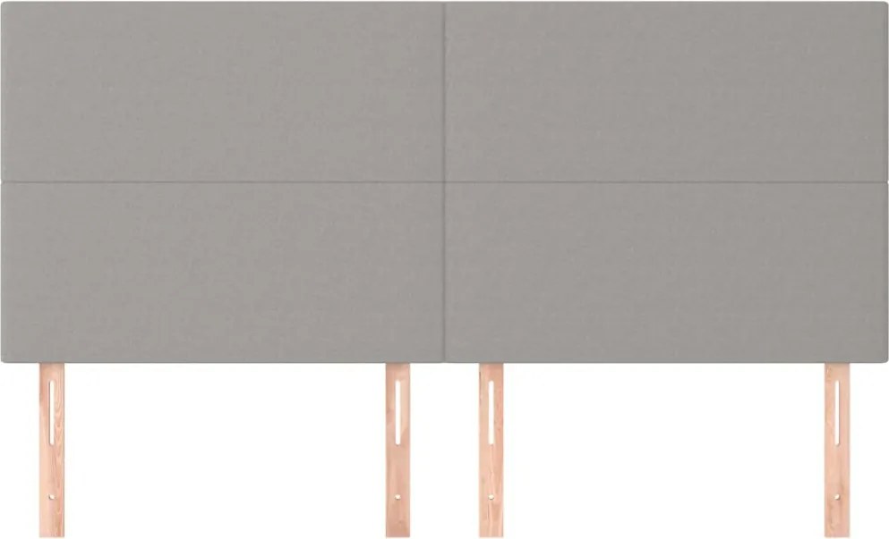 világosszürke szövet fejtámla 180x5x118/128 cm