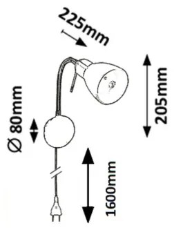 Rabalux 6300 - Rugalmas lámpa SOMA 1xE14/40W/230V