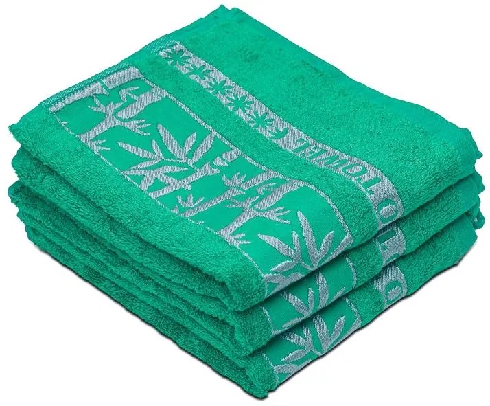 BAMBOO zöld bambusz törölköző 50 x 90 cm, 70% bambusz szál | 30% pamut