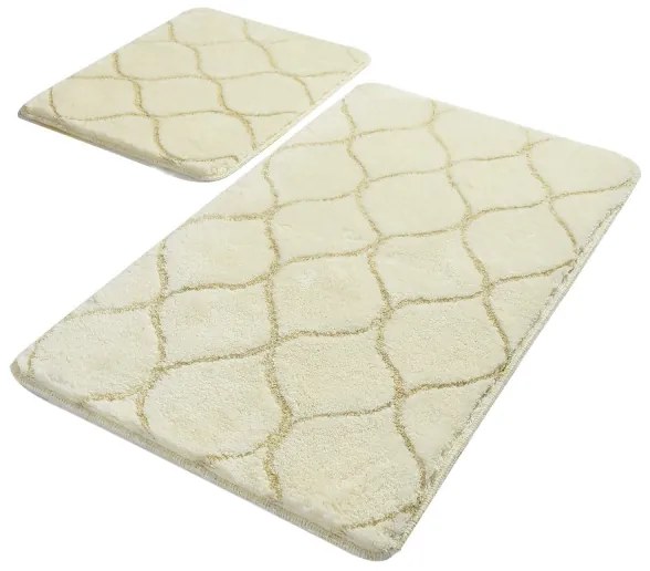 SZETT 2x INFINITY fürdőszobai szőnyeg 60x100 cm bézs