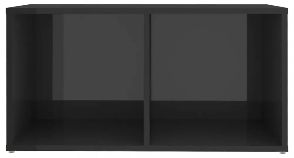 4 db magasfényű szürke szerelt fa TV-szekrény 72 x 35 x 36,5 cm
