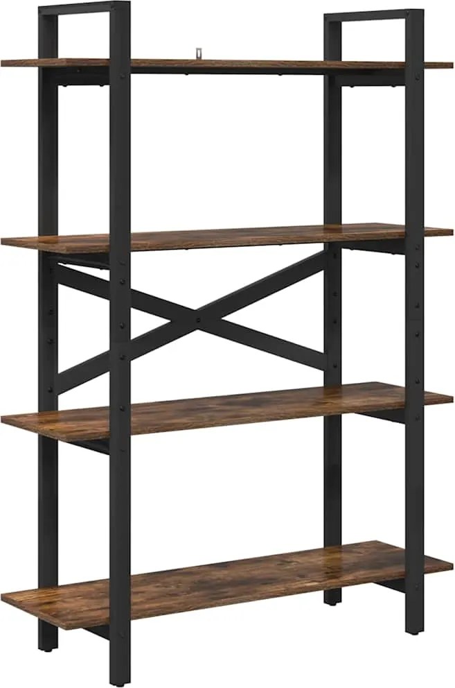 vidaXL Könyvespolc Füstölt tölgy 100 x 33,5 x 140 cm Faanyag