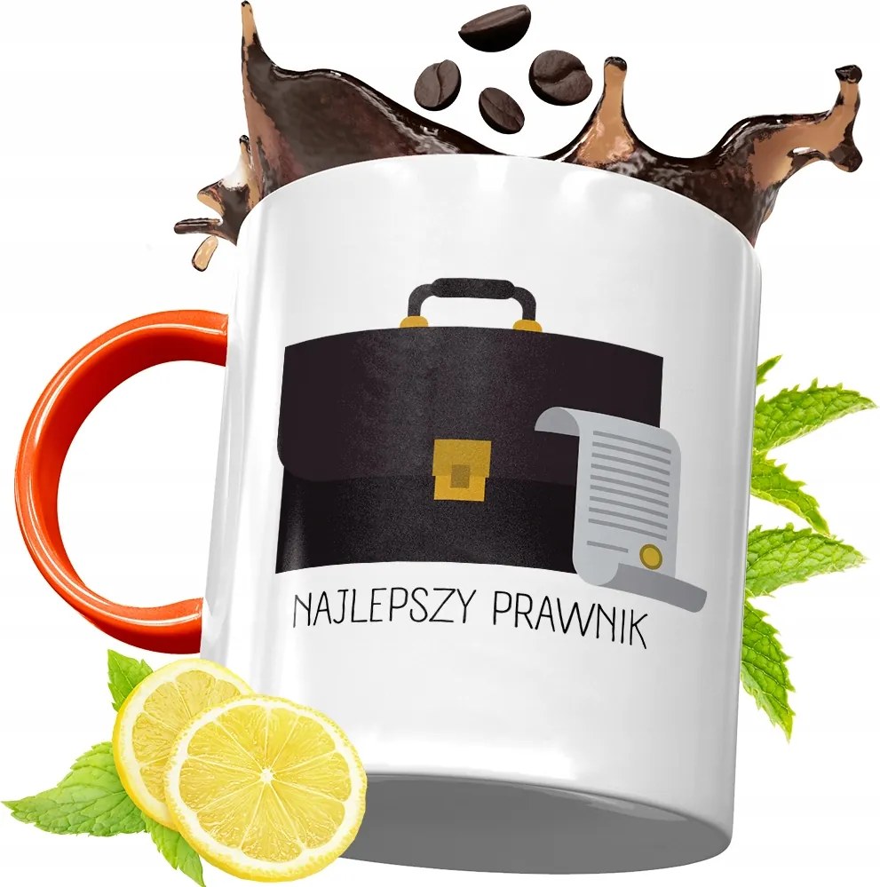 Narancssárga Bögre Ügyvédnek Ajándék fényképes nyomtatással