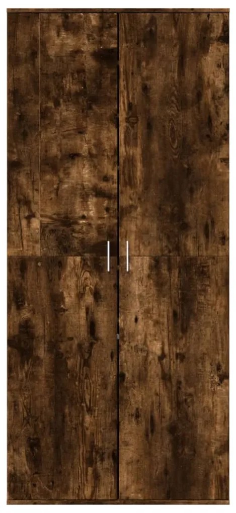 füstös tölgy színű szerelt fa cipőszekrény 80 x 39 x 178 cm