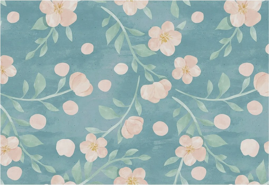 Tapéta Flizelin Falfestmény Prémium Virágos elegancia 152x104 Ragasztó