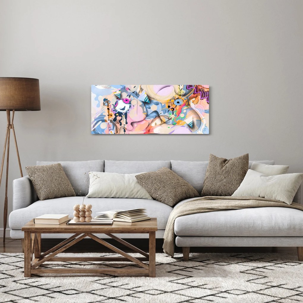 Kép - mesebeli absztrakció (120x50 cm)