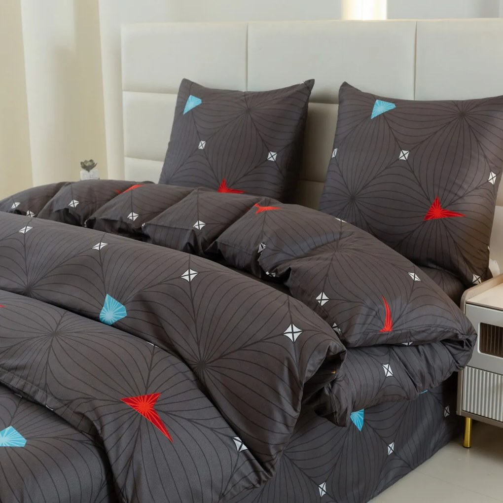 Mikroszálas ágyneműhuzat ORBITA sötétszürke Ágyneműhuzat mérete: 2 db 70 x 80 cm | 160 x 200 cm